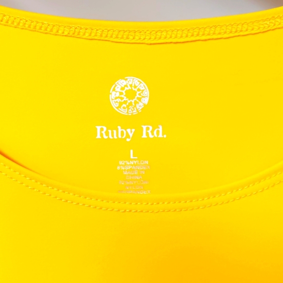 Ruby Rd bright yellow t-shirt sz Lg nwot. - Picture 2 of 2